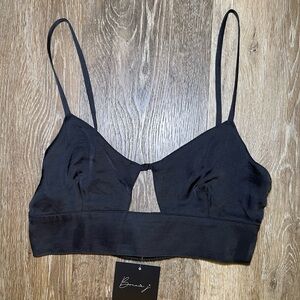 Silky Black Bralette